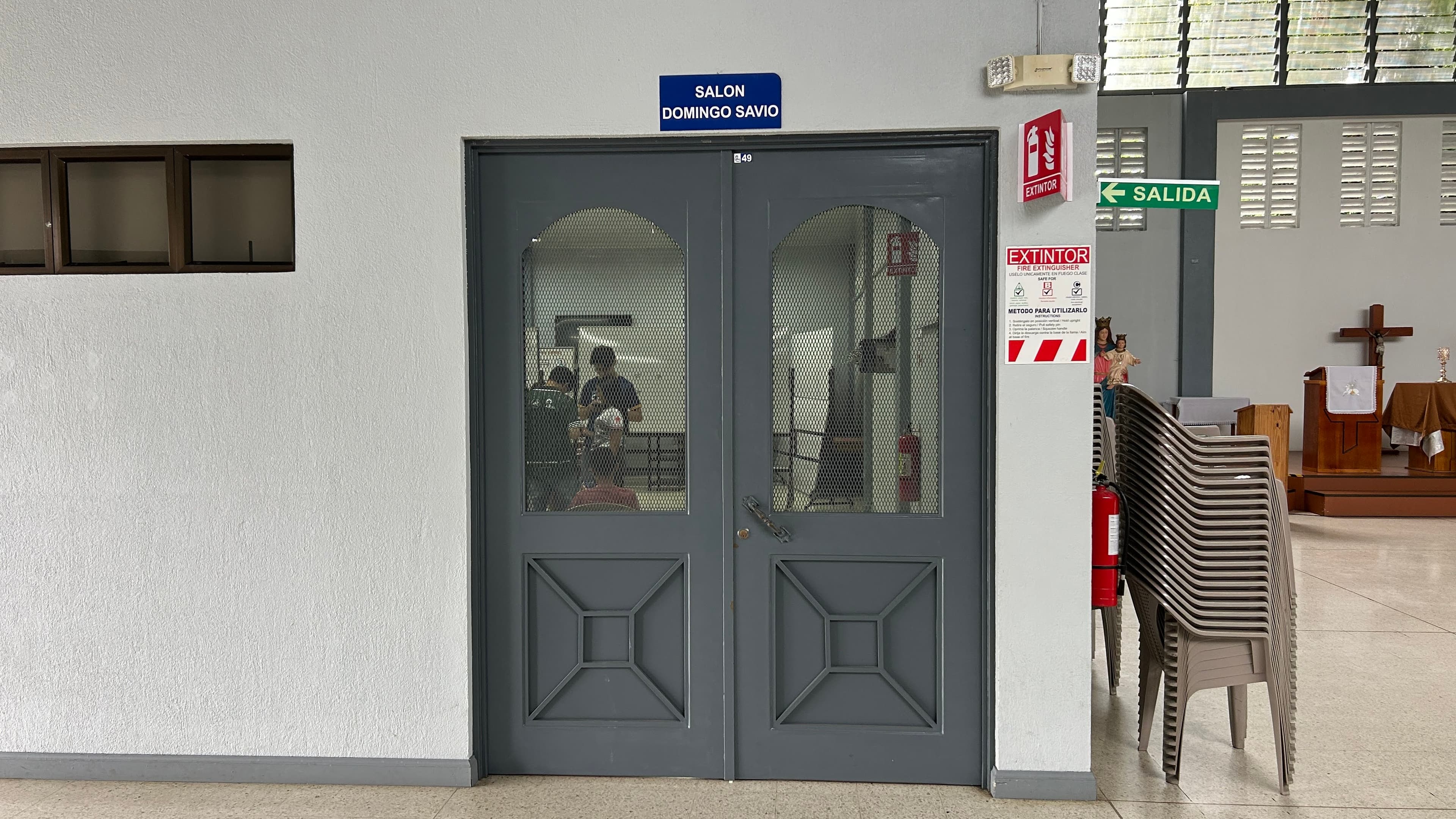 Entrada del Salón Domingo Savio del Centro Don Bosco Pérez Zeledón